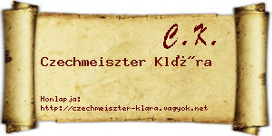 Czechmeiszter Klára névjegykártya