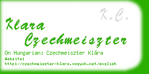 klara czechmeiszter business card